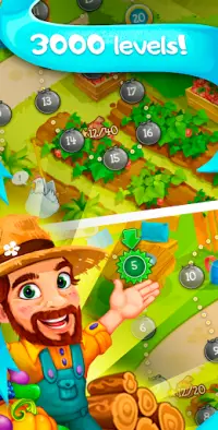 Funny Farm match 3 Puzzle game Screen Shot 1