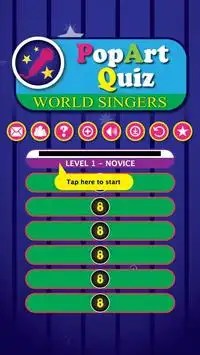 World Singers Pop Art Quiz Screen Shot 7