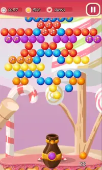 Bubbles shooter game Funny Donut Screen Shot 2