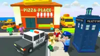 Blocky Police Craft Running Thief Chase Simulator Screen Shot 0