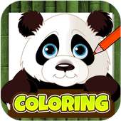 Crazy Animal Baby Panda Bear Friends Coloring Page