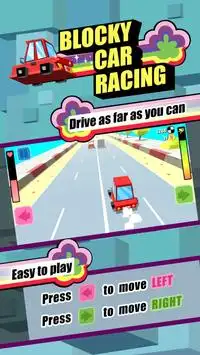 Blocky Car Racing Screen Shot 0