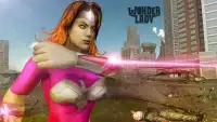 Wonder Warrior Women- Flying Superhero City Battle Screen Shot 2
