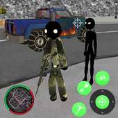 Amazing Army Stickman Rope hero Crime City Gangter