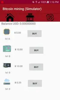 Bitcoin - mining (Simulator) Screen Shot 2