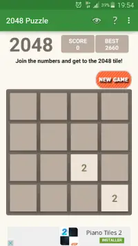 2048 Puzzle Game Numbers Screen Shot 1