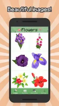 Colore per numero fiori pixel art Screen Shot 5