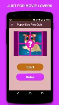 Puppy Dog Pals Quiz Screen Shot 0