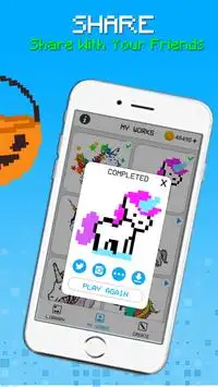 Unicorn Pixel Art - Coloring By Number Screen Shot 7