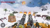 軍隊シューティング 攻撃 拳銃戦 争: 機関銃 ゲーム Screen Shot 0