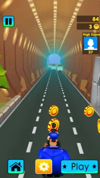 Subway Gold Boy Runner: Endless running game Screen Shot 1