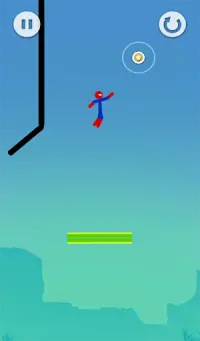 Super Hero Flip: Spider Stickman Hook Screen Shot 1