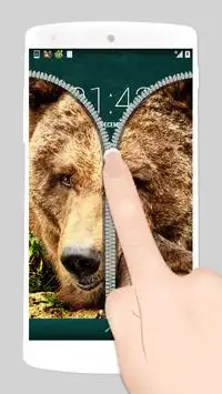 bear fake zipper lock Screen Shot 0