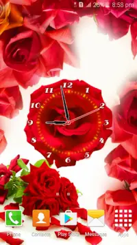 Rose Flower Clock Screen Shot 1