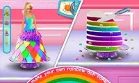 Rainbow Doll Cake panadería Juego - DIY Cocina Niñ Screen Shot 4