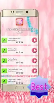 Pink TWICE-Piano Game 2019 Screen Shot 0