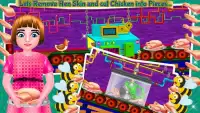 Juegos de fábrica de de pollo crujiente para niños Screen Shot 2