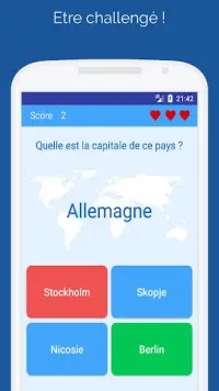 Capitales des pays: Quiz monde Screen Shot 1