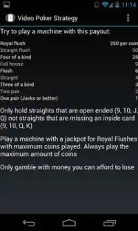 Video Poker Strategy Screen Shot 1