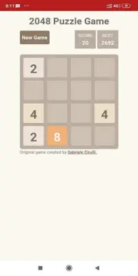 2048 Puzzle Game - AppsGeyser Screen Shot 0