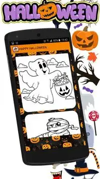 Halloween coloring Book : witches &  Pumpkins Screen Shot 6