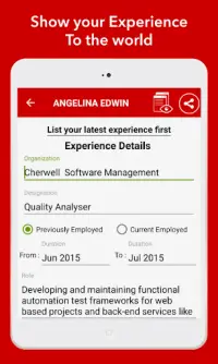 CV maker resume app Screen Shot 8