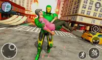 Superhero Iron Robot - Gangster Crime City Mission Screen Shot 9