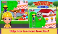 Bombeiros e caminhão de bombeiros - jogos crianças Screen Shot 2