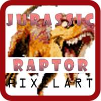 Jurassic Raptor Pixel Art - Color By Number
