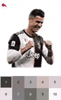 Cristiano Ronaldo Color by Number - Pixel Art Game Screen Shot 3