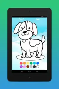 Colorare per bambini: Colora il cane Screen Shot 12