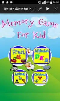 Memory Game for Kid Screen Shot 1