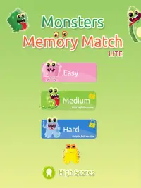 Monsters Memory Match Lite Screen Shot 3