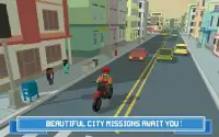 Moto Rider 3D: Blocky City 17 Screen Shot 2