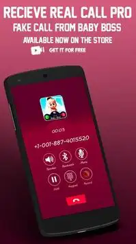 Fake Call From Baby Boss Screen Shot 0