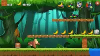 jungle 2 banana monkey running Screen Shot 1