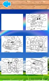 Coloring Transport Vehicles For Children Screen Shot 2