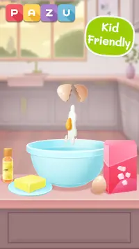 カップケーキメーカー-子供向けの料理とベーキングゲーム Screen Shot 1