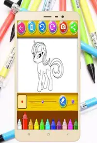 Coloring Unicorn Pony Page Screen Shot 4