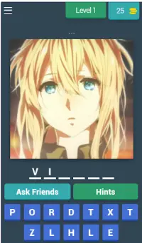 Guess the Violet Evergarden Character Screen Shot 0