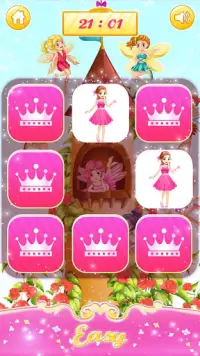 Princess memory game for girls Screen Shot 0