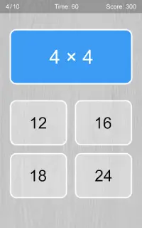 Multiplication Table Game Screen Shot 3