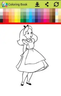 coloring  Alice on Wonderlandd go Screen Shot 0