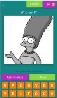 The Simpsons Character Quiz Screen Shot 1