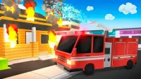 Cube Fire Truck: Firefighter Screen Shot 0