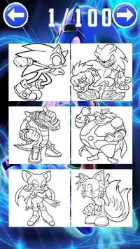 coloring Sonic Dash Fan Screen Shot 4