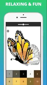 Butterfly  Pixel Art - Color by Number Screen Shot 2