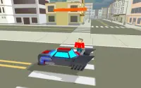 Blocky Hover Car: City Heroes Screen Shot 1