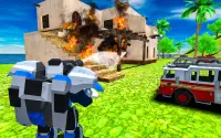 Flying Robot Fire Truck Game Screen Shot 7