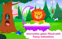 Baby Animal Bathing Game for Kids & Preschoolers Screen Shot 2